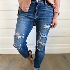 Judy Blue Dark Wash Boyfriend Denim